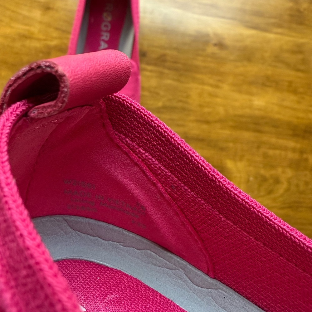 Cole Haan Pink Slip-On Loafers with Breathable Knit Upper - Picture 2 of 4
